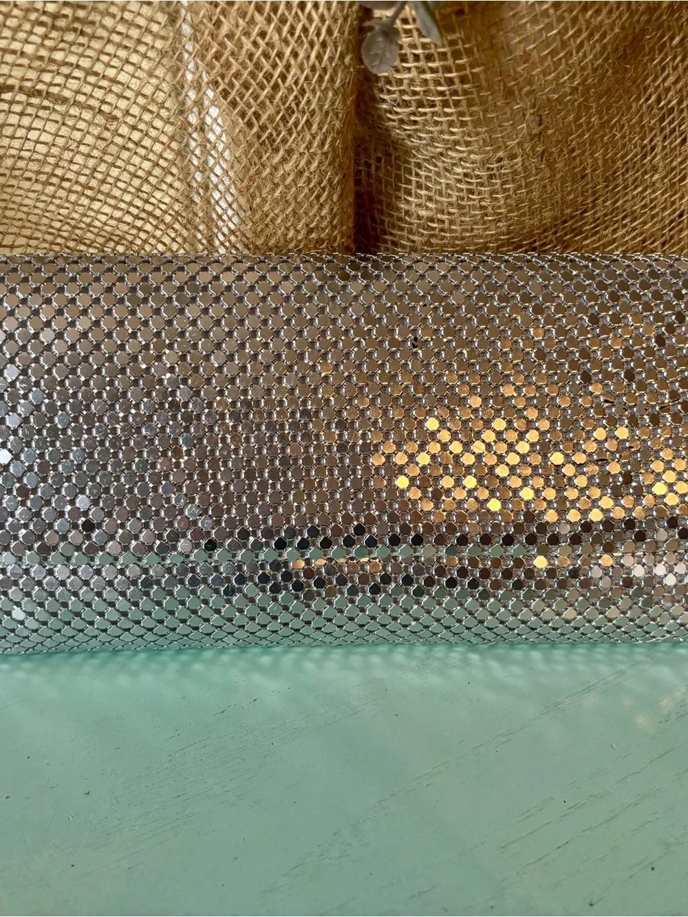 Silver Chainmail Evening Clutch